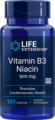 Vitamin B3 Niacin (500 mg) - 100 Capsules