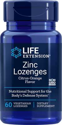 Zinc Lozenges (Citrus-Orange Flavor) - 60 Vegetarian Lozenges